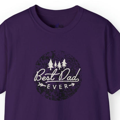 Vintage-Style 'Best Dad Ever' Distressed Circle Men's Tee - Stylish and Heartfelt Shirt - Eddy and Rita