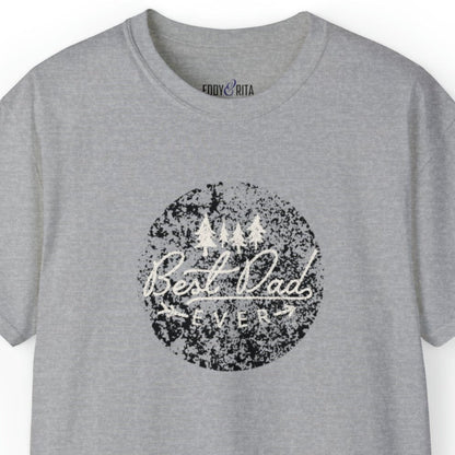 Vintage-Style 'Best Dad Ever' Distressed Circle Men's Tee - Stylish and Heartfelt Shirt - Eddy and Rita