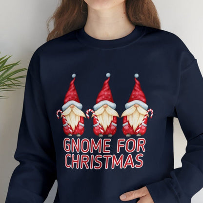 Women's 'Gnome for Christmas' Sweatshirt - Festive Holiday Gnomes Design - Eddy and Rita