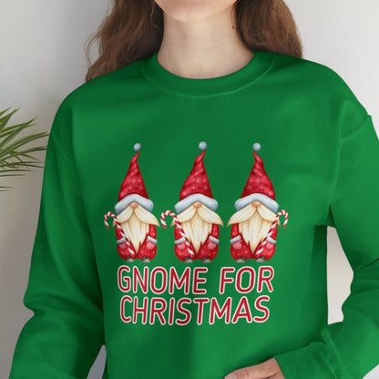 Women's 'Gnome for Christmas' Sweatshirt - Festive Holiday Gnomes Design - Eddy and Rita