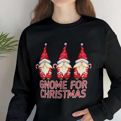 Women's 'Gnome for Christmas' Sweatshirt - Festive Holiday Gnomes Design - Eddy and Rita