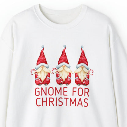 Women's 'Gnome for Christmas' Sweatshirt - Festive Holiday Gnomes Design - Eddy and Rita