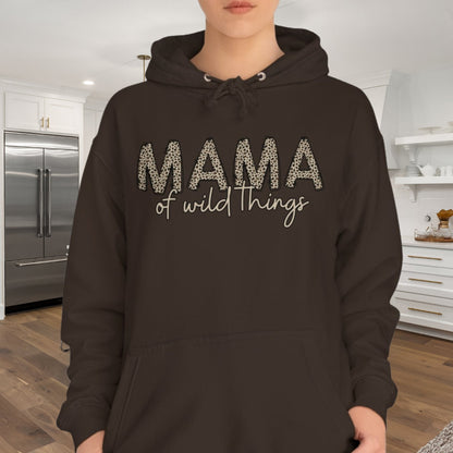 Women's Leopard Print 'MAMA of Wild Things' Hoodie Sweatshirt - Eddy and Rita