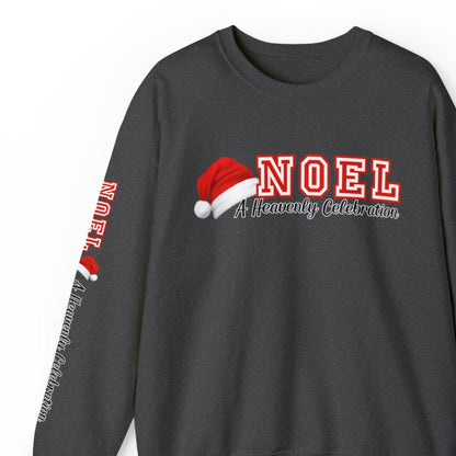 Women's 'Noel, a Heavenly Celebration' Sweatshirt with Santa Hat and Sleeve Detail - Eddy and Rita